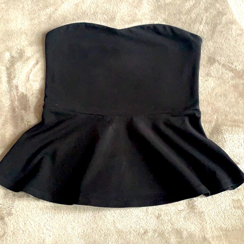 Black peplum top